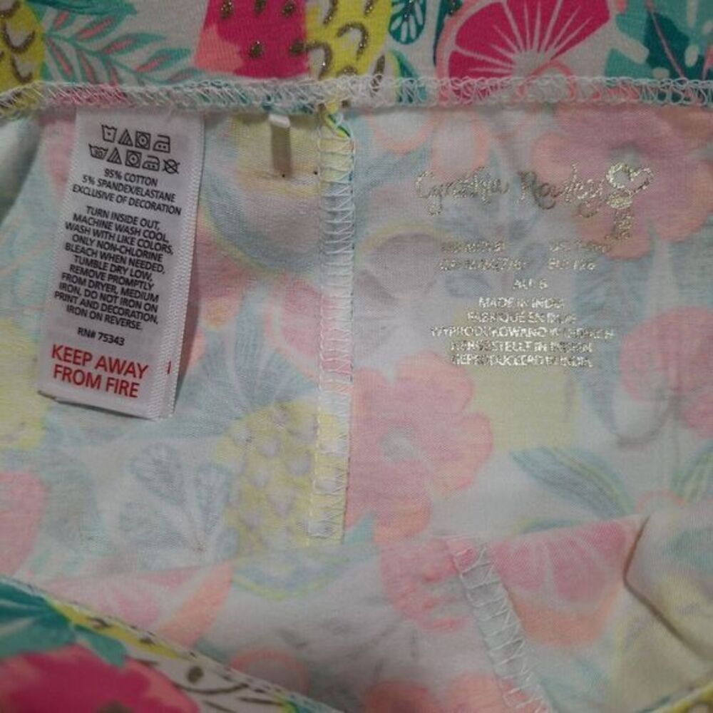 New 3 piece set of blouse and shorts‎ for girl pink/Green size 7/8 - Picture 8 of 16